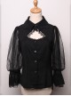 Bat Collar Black Long Sleeve Gothic Lolita Shirt