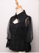 Bat Collar Black Long Sleeve Gothic Lolita Shirt