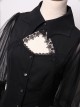 Bat Collar Black Long Sleeve Gothic Lolita Shirt