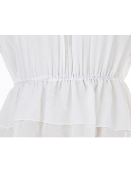 Chiffon Petal Collar Sweet Lolita Short Sleeve Shirt