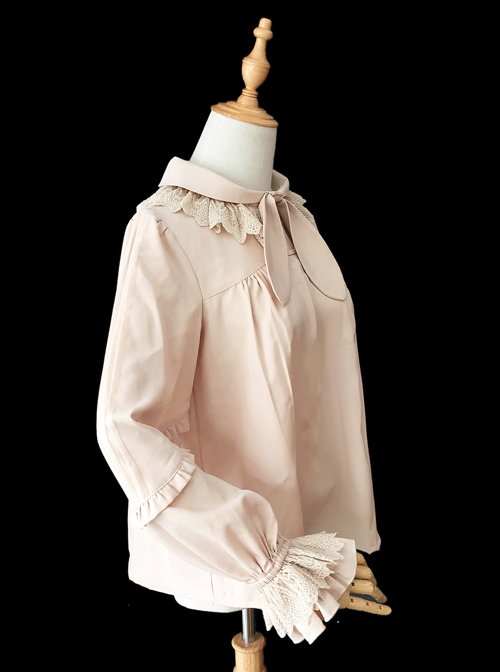 High-density Chiffon Long Puff Sleeve Lolita Shirt