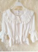 Cute Doll Collar White Chiffon Sweet Lolita Half Sleeve Shirt