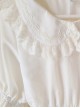 Cute Doll Collar White Chiffon Sweet Lolita Half Sleeve Shirt