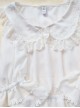 Cute Doll Collar White Chiffon Sweet Lolita Half Sleeve Shirt