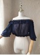 Pure Color Chiffon Classic Lolita Half Sleeve Shirt