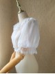 Pure Color Chiffon Classic Lolita Half Sleeve Shirt