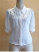 Chiffon Lapel Classic Lolita Short Sleeve Shirt