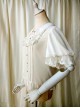 Milky Chiffon Classic Lolita Short Trumpet Sleeve Shirt