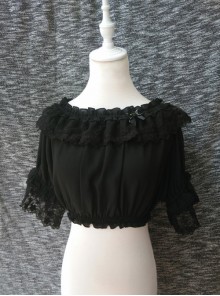 Chiffon Lace Classic Lolita Half Sleeve Shirt