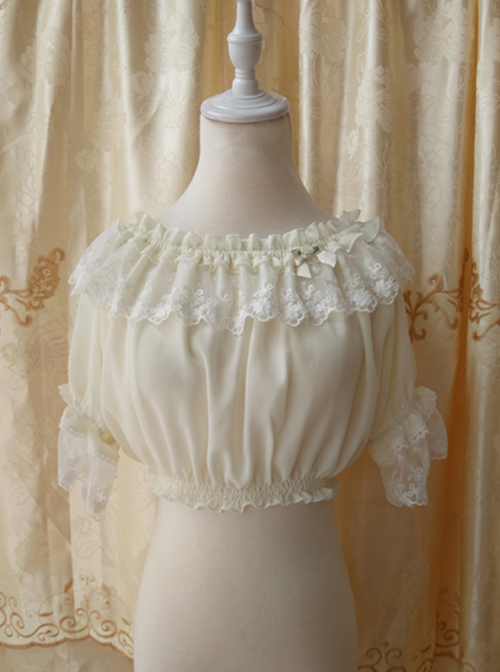 Chiffon Lace Classic Lolita Half Sleeve Shirt