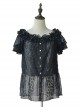 Hollow Out Lace Classic Lolita Fly Sleeve Shirt