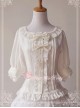 Magic Tea Party Fragrant Summer Series White Lace Half Sleeve Lolita Shirt