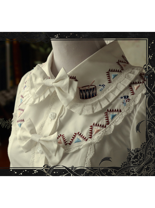 Magic Tea Party Circus Maiden Series Embroidery Lace Lolita Shirt