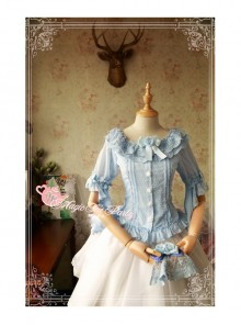 Magic Tea Party Cross And Censer Series Chiffon Short Sleeves Lolita Shirt