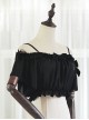 Chiffon Ruffles Sling Lolita Super Short Shirt