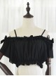 Chiffon Ruffles Sling Lolita Super Short Shirt