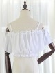 Chiffon Ruffles Sling Lolita Super Short Shirt