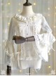 Round Collar Trumpet Sleeve Chiffon Lolita Shirt