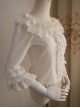 White Chiffon Ruffles Classic Lolita Seven-quarter Sleeve Shirt