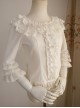 White Chiffon Ruffles Classic Lolita Seven-quarter Sleeve Shirt