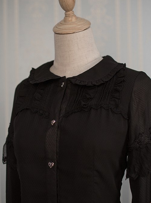 The Dreamland Of Alice Series Chiffon Doll Collar Classic Lolita Long Sleeve Shirt