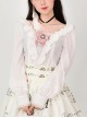 White Off Shoulder Ruffles Classic Lolita Long Sleeve Shirt