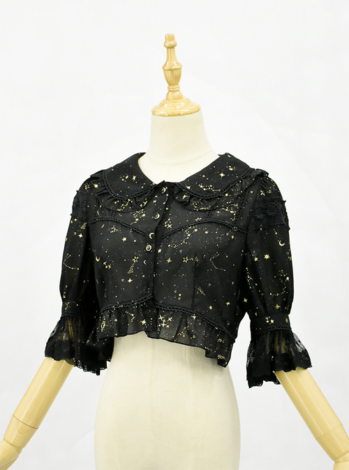 Bronzing Constellation Doll Collar Classic Lolita Shirt