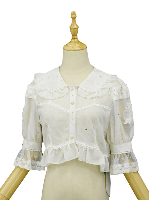 Bronzing Constellation Doll Collar Classic Lolita Shirt