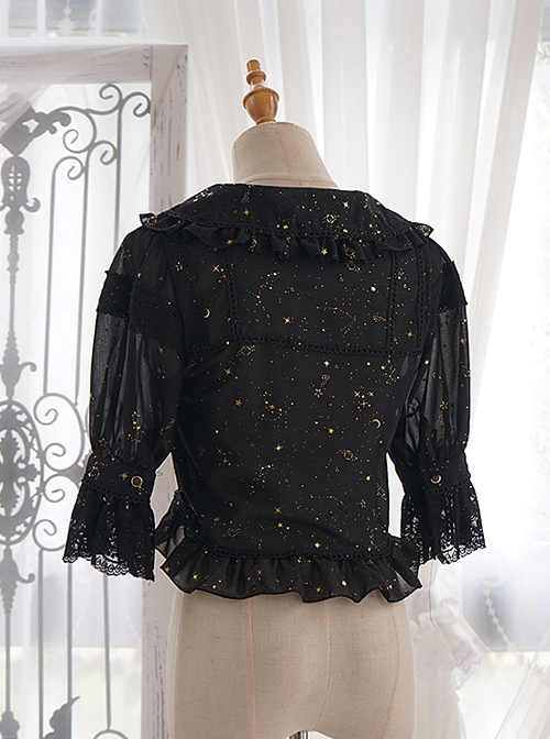 Bronzing Constellation Doll Collar Classic Lolita Shirt