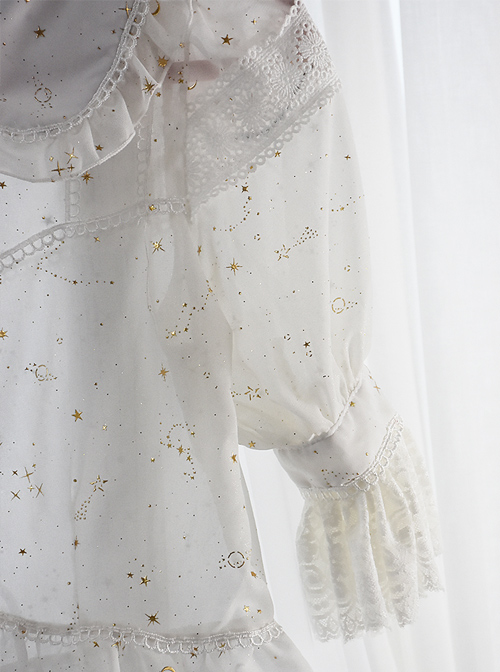 Bronzing Constellation Doll Collar Classic Lolita Shirt