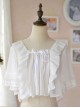 Ruffles White Classic Lolita Short Style Pullover Shirt