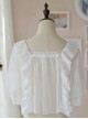 Ruffles White Classic Lolita Short Style Pullover Shirt