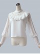 Chinese Style White Lace Sheep-leg Sleeve Classic Lolita Shirt