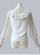 Chinese Style White Lace Sheep-leg Sleeve Classic Lolita Shirt