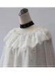 Bronzing White Chiffon Classic Lolita Long Sleeve Shirt