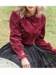 Thicken Corduroy Gothic Lolita Long Sleeve Shirt