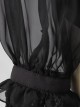 Simple And Elegant Dark Cross Lace Gothic Lolita Ruffle Standing Collar Shirt