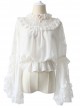Lace Ruffle Pendant Classic Lolita Chiffon Shirt