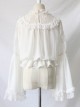 Lace Ruffle Pendant Classic Lolita Chiffon Shirt