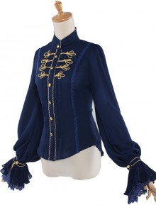 Fog-moon And Crown Series Chiffon Elegance Classic Lolita Long Sleeve Shirt