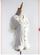Alice's Dreamland Series White Doll Collar Short Sleeve Classic Lolita Shirt