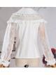 Retro Doll-collar Lace Hollowed Out Classic Lolita Long Sleeve Shirt