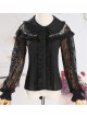 Retro Doll-collar Lace Hollowed Out Classic Lolita Long Sleeve Shirt