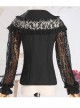 Retro Doll-collar Lace Hollowed Out Classic Lolita Long Sleeve Shirt