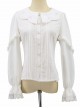 Spring Cute Petal Collar White Classic Lolita Long Sleeve Shirt