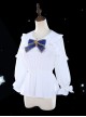 *Star Dream Magic Array* Series White Ruffle Collar Classic Lolita Long Sleeve Shirt