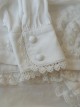 Lace Ruffle White Lolita Long Sleeve Shirt And Retro Lace Black Silk Bowknot-tie Brooch