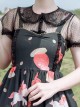 Lapel Inside Lace Shirt Lolita Grids Blouse