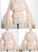 Pure Color Chiffon Lace Classic Lolita Trumpet Sleeve Shirt