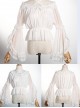 Pure Color Chiffon Lace Classic Lolita Trumpet Sleeve Shirt